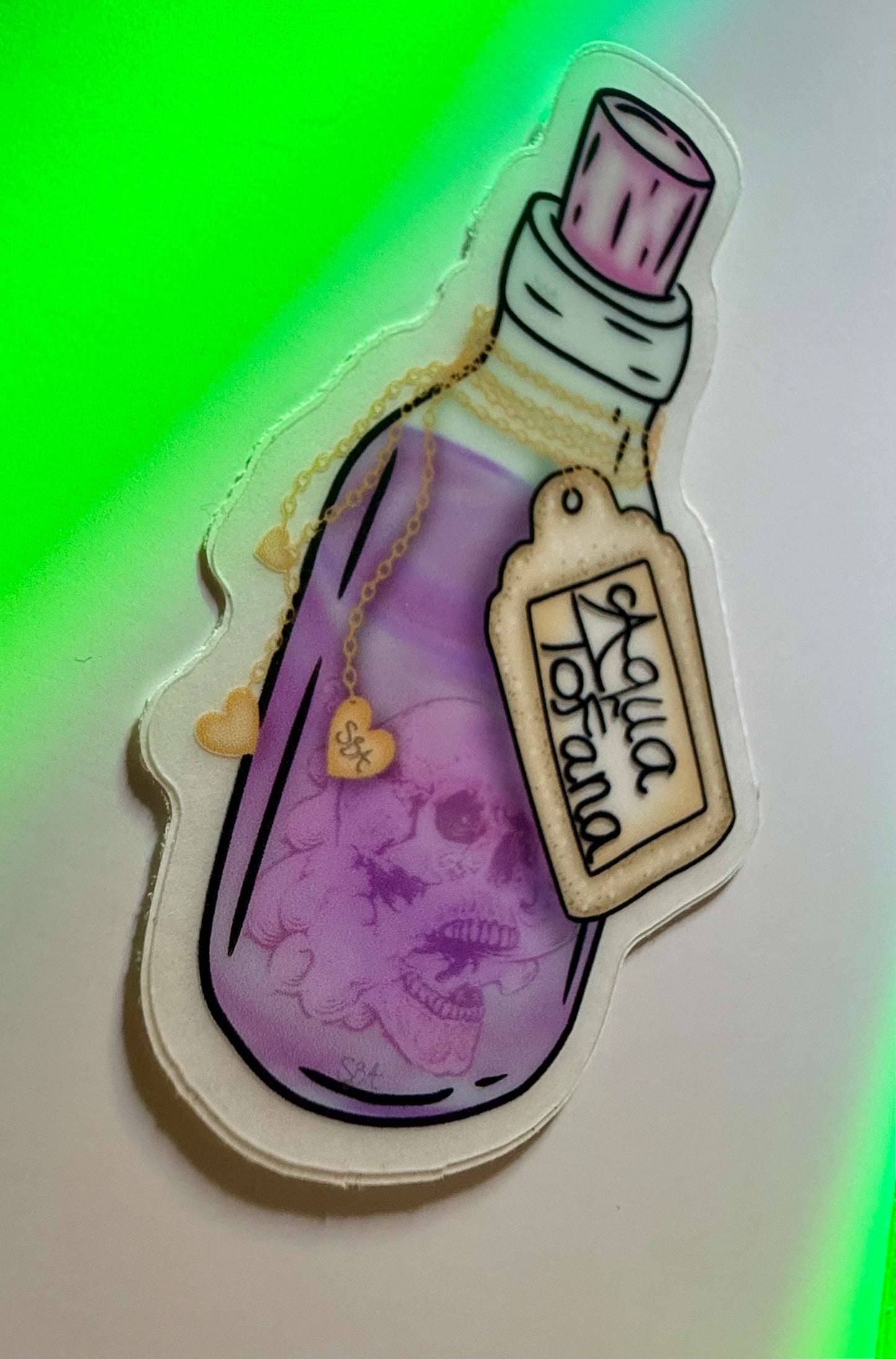 Aqua Tofana Potion Bottle Clear Vinyl Sticker