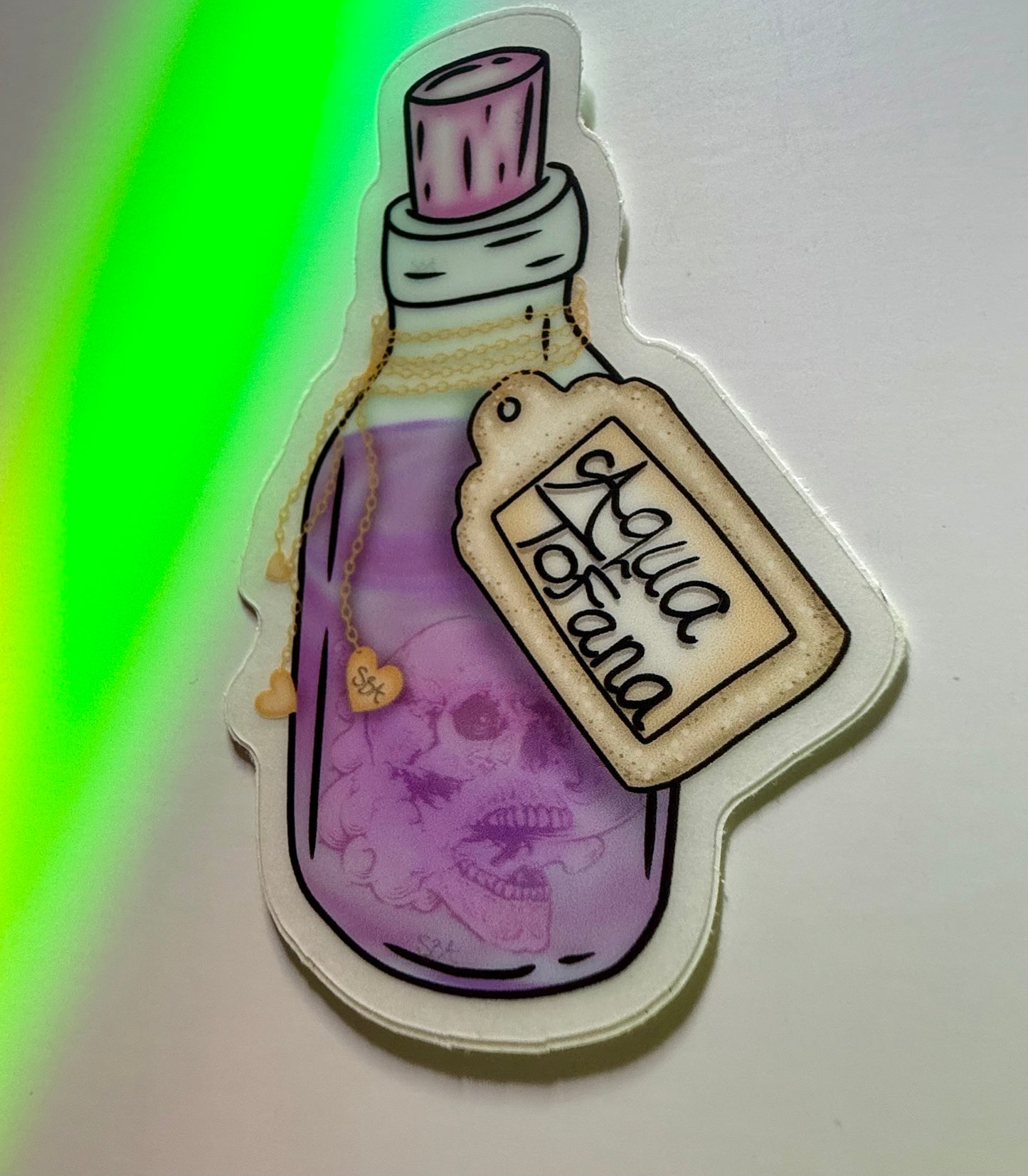 Aqua Tofana Potion Bottle Clear Vinyl Sticker