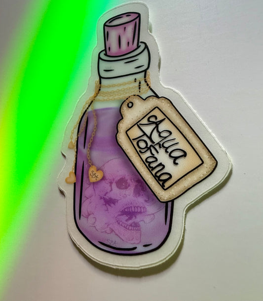 Aqua Tofana Potion Bottle Clear Vinyl Sticker